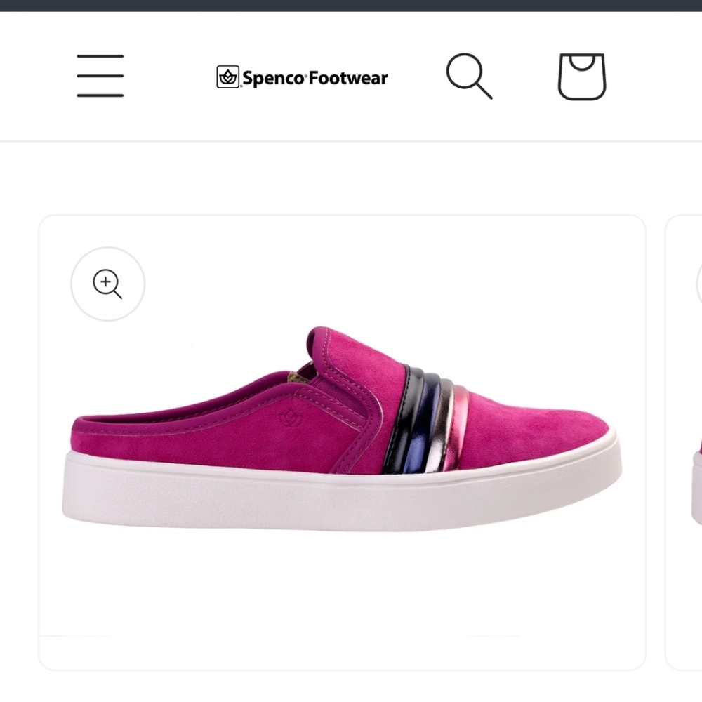 Spenco Leather Pink‎ Slip-On Sneakers